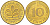 ФРГ 10 ПФЕННИГОВ 1990 A KM 108, J. 383 сталь плакированная латунью 4182-952