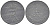 ДАНИЯ 1 ЭРЕ 1961 С; S, ФРЕДЕРИК IX (1947-1972) KM 839.2 цинк 4387-411