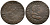 ФРАНЦИЯ 2 ТУРНУА 1620 А, ЛЮДОВИК XIII KM 61.1 медь 66-132