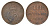Мекленбург-Стрелиц 3 пфеннига 1847 F+N KM 80 медь 4649-515