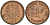 Германия 1 пфенниг 1888 D, Вильгельм I (1871-1888) KM 1, J. 1 медь aUNC 1525-144