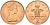 Великобритания 2 пенса 1971 Елизавета II (1952-2022), в лаке KM 916, Spink 4235 (C1) бронза 92-634