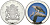 Малави 10 квача 2010 хищные птицы, скопа, цветная эмаль, диаметр 50 мм PROOF 05-089-23