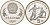Китай 5 юаней 1989 футбол, два игрока KM 245 серебро PROOF 04-302-24