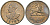 Эфиопия 10 центов 1943-1944 EE 1936, Хайле Селассие I, второе правление (1930-1936) KM 34 медь 4579-226