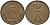 ДАНИЯ 5 ЭРЕ 1967 C; S, ФРЕДЕРИК IX (1947-1972) KM 848.1 бронза 175-657