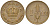 РУМЫНИЯ 1 ЛЕЙ 1940 КАРОЛЬ II (1930-1940), ПОЧАТОК КУКУРУЗЫ KM 56 никель латунь 100-548