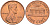 США 1 ЦЕНТ 1972 ЛИНКОЛЬН KM 201 медь цинк UNC 187-612