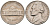 США 5 центов 1957 D, Джефферсон KM А192 медно-никель 92-1032