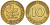 ФРГ 10 ПФЕННИГОВ 1974 D KM 108, J.383 сталь плакированная латунью 4544-1121