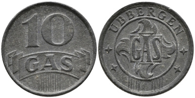 Нидерланды, Харлинген жетон на газ в 10 центов ND (1942) 99-1149