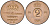 Швеция 2 эре 1971 U, Густав VI Адольф (1950-1973) KM 821 бронза 4364-1435
