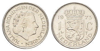 Нидерланды 1 гульден 1973 Юлиана (1948-1980) KM 184a никель 4706-1237