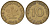 ФРГ 10 пфеннигов 1949 F KM 103, J. 378 сталь плакированная латунью 4132-514