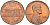 США 1 ЦЕНТ 1968 D, ЛИНКОЛЬН KM 201 медь цинк 187-1154