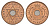 Нигерия 1/2 пенни 1959 KM 1 бронза UNC 4642-112