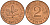 ФРГ 2 пфеннига 1981 F J.381a, KM 106a сталь плакированная медью    4598-857