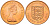 Джерси 2 пенса 1975 герб, Елизавета II (1952-2022) KM 31 бронза UNC 4367-422