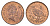 Гибралтар 1 пенни 1991 KM 20 бронза UNC 4668-464