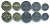 Гаити лот из  монет 1997-2011 (5, 20, 50 сантимов и 1, 5 гурдов) UNC M76-02