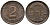 ГЕРМАНИЯ 2 РЕЙХСПФЕННИГА 1924 A KM 38, J. 314 бронза 24-723