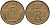 ДАНИЯ 5 ЭРЕ 1970 C; S, ФРЕДЕРИК IX (1947-1972) KM 848.1 бронза 175-713