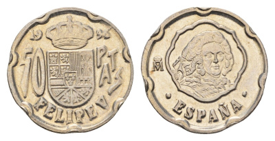 Испания 50 песет 1996 Филипп V KM 963 медно-никель UNC 4702-261