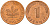 ФРГ 1 пфенниг 1990 J KM 105, J. 380 сталь плакированная медью    4598-662