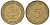 ФРГ 5 пфеннигов 1950 G KM 107, J.382 сталь плакированная латунью 4174-516