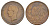 Греция 10 лепт 1870 B, Георг I (1863-1913) KM 43 медь 4653-735
