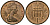 Великобритания 1 пенни 1980 Елизавета II (1952-2022) KM 915, Spink 4237 (B1) бронза 4548-1125