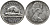 Канада 5 центов 1965 Елизавета II (1952-2022), бобер KM 60.1 никель аUNC 4385-413