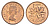 Канада 1 цент 1964 Елизавета II (1952-2022), кленовый лист KM 49 бронза UNC 4636-552