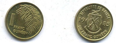 ГВИНЕЯ 1 ФРАНК 1985 KM 56 UNC 46-268