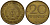 ГДР 20 пфеннигов 1969 A, первый год KM 11 латунь 4601-543