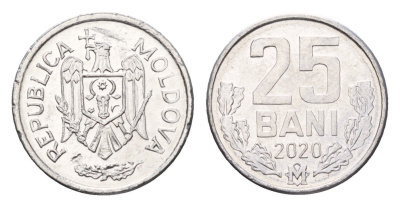Молдавия (Молдова) 25 бань (бани) 2020 KM 3 алюминий UNC 4694-1113