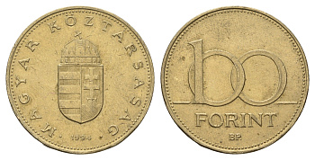 Венгрия 100 форинтов 1994 BP KM 698 латунь aUNC 4144-124