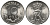 ДАНИЯ 10 ЭРЕ 1960 С; S, ФРЕДЕРИК IX (1947-1972) KM 849.1 медно-никель UNC 66-121