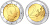 Монако 2 евро 2009 Князь Альберт II KM 195 биметалл UNC 4571-855