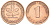 ФРГ 1 ПФЕННИГ 1977 F KM 105, J.380 сталь плакированная медью 206-1129