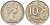Австралия 10 центов 1966 Елизавета II (1952-), птица лирахвост KM 65 медно-никель 4539-1055