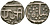 Индия, Гвалиор 1/2 рупии 1225 JAYAJI RAO (1259-1304) (1843-1886) KM 25 серебро 00-00