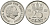 Нидерланды 25 центов 1951 Юлиана (1949-1980) KM 183 никель 96-124