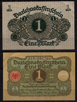 Германия 1 марка 1920 Pick 58 бумага 7198-28-3-2