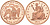 США 1 ДОЛЛАР 1871 КОПИЯ ИЗВЕСТНОЙ РЕДКОЙ МОНЕТЫ, КРАСНЫЙ МЕТАЛЛ PROOF 1088-3-24