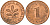 ФРГ 1 пфенниг 1980 J KM 105, J. 380 сталь плакированная медью    4598-615