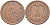 ЯПОНИЯ 2 СЕНА 1880 ГОД 13, ИМПЕРАТОР МИЦУХИТО (МЭЙДЗИ) (1867-1912), ПЯТЬ ИЕРОГЛИФОВ НА СТОРОНЕ ДРАКОНА KM 18.2 (18.1) бронза 3851-811