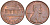 США 1 ЦЕНТ 1969 D, ЛИНКОЛЬН KM 201 медь цинк 105-614