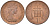 Великобритания 1 пенни 1971 Елизавета II (1952-2022) KM 915, Spink 4237 (B1) бронза 4561-543