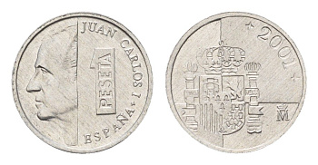 Испания 1 песета 2001 Хуан Карлос I (1975-2014) KM 832 алюминий 4708-439